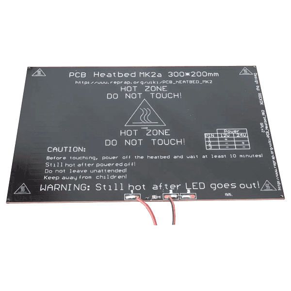 CAMA CALIENTE MK2A 12/24VDC 300x200mm DE ALUMINIO