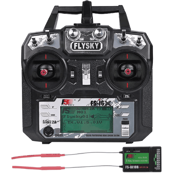 CONTROL FLYSKY FS-I6X 2.4GHz + RECEPTOR 10 CANALES FS-IA10B