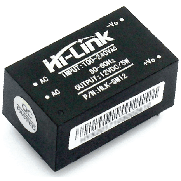 CONVERSOR AC-DC 100VAC/240VAC A 12VDC 0.42A 5W HI-LINK HLK-5M12