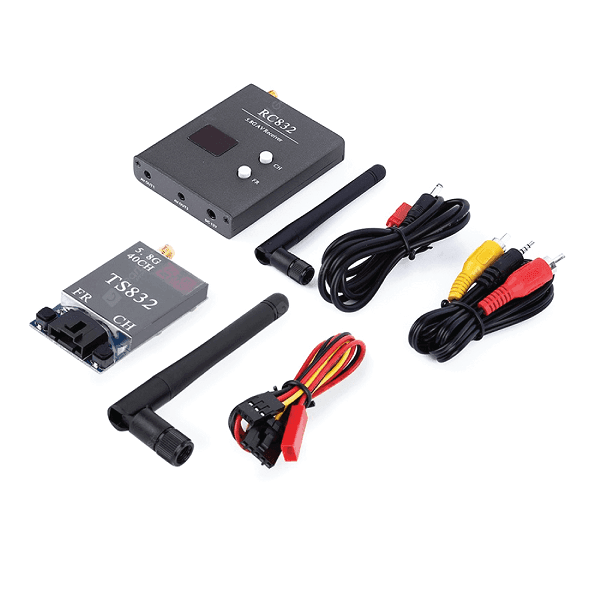 SISTEMA FPV TRANSMISOR RECEPTOR 40 CANALES 5.8GHz 600mW TS832 RC832