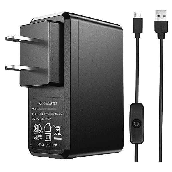 FUENTE 5V 3A PI3 B+ + CABLE SWITCH