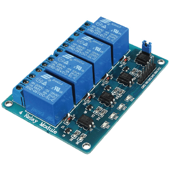 RELE 5V 4 CANALES CON OPTOACOPLADOR