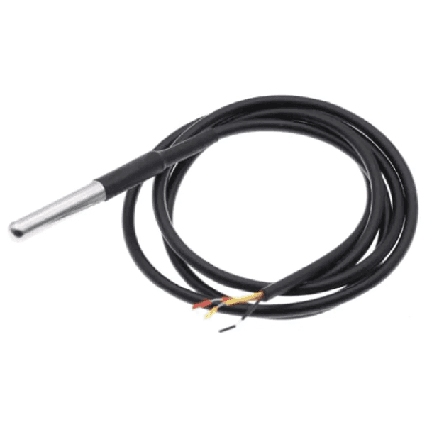 SENSOR DE TEMPERATURA SUMERGIBLE DS18B20 (1 METRO / CHIP CHINO)
