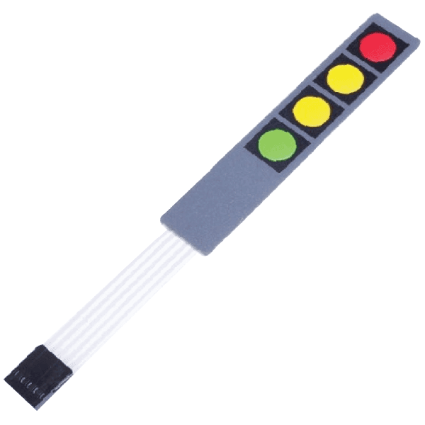 TECLADO MEMBRANA 1x4 COLORIDO