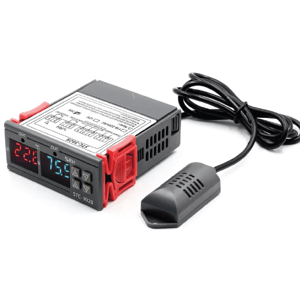 CONTROLADOR DE TEMPERATURA Y HUMEDAD STC-3028 110VAC/220VAC + SENSOR