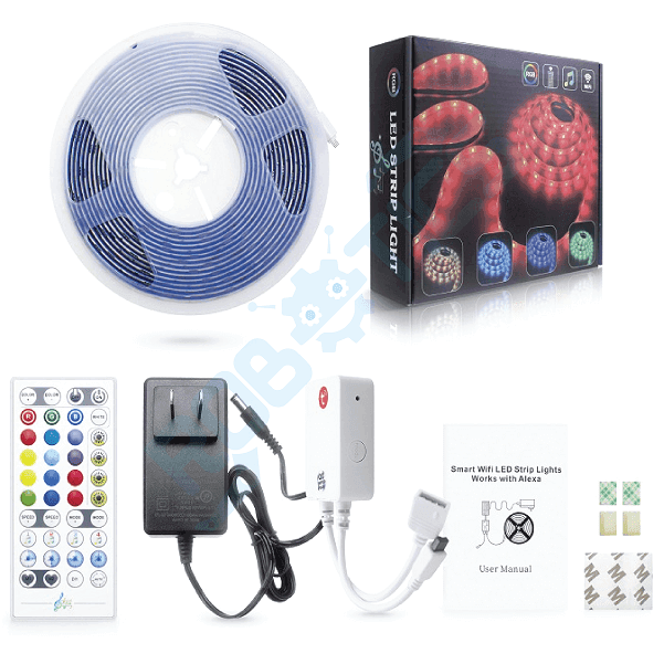 TIRA LED INTELIGENTE RGB + CONTROL MUSICAL WIFI + IR TUYA WD301205 (5 METROS)