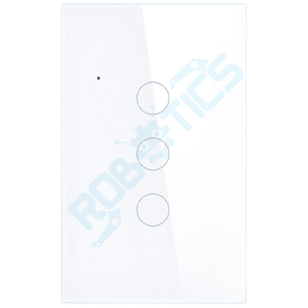 INTERRUPTOR INTELIGENTE TOUCH 3 CANALES WIFI CON CAPACITOR TUYA WT-U3 BLANCO