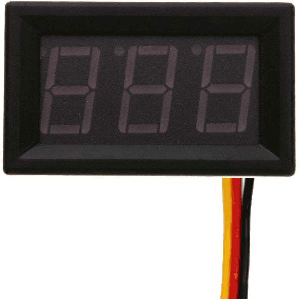 VOLTIMETRO DIGITAL DC 0.56" 0-100V 3 CABLES