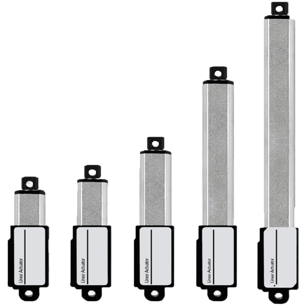 ACTUADOR LINEAL ELECTRICO 12VDC, CARRERA 200mm, VELOCIDAD 50mm/s, CARGA 19.2N