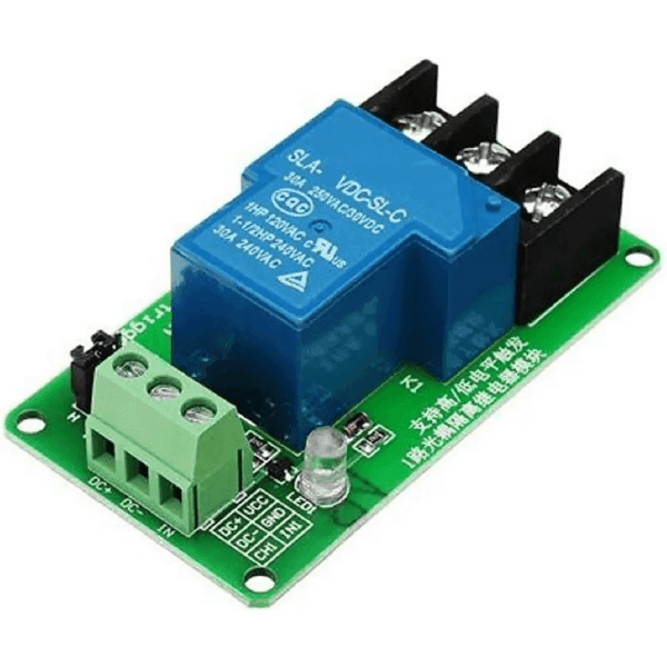 RELE 12V 30A 1 CANAL (ACTIVACION ALTO O BAJO)