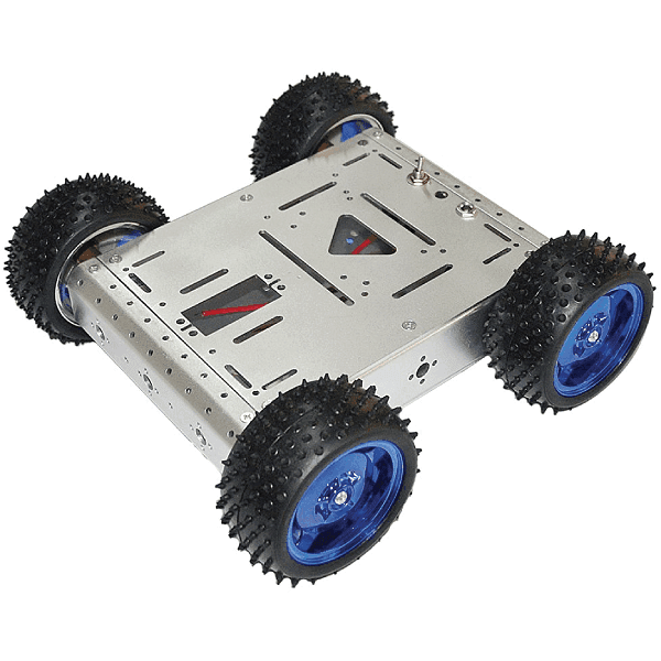 KIT CHASIS CARRO METALICO/ROBOT BATALLA + MOTORREDUCTORES METALICOS