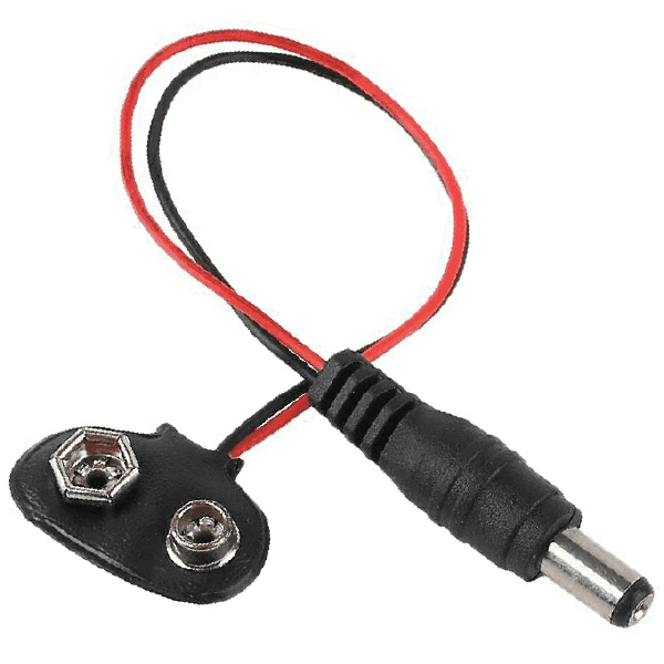 CONECTOR DC CON PLUG PARA BATERIA 9V