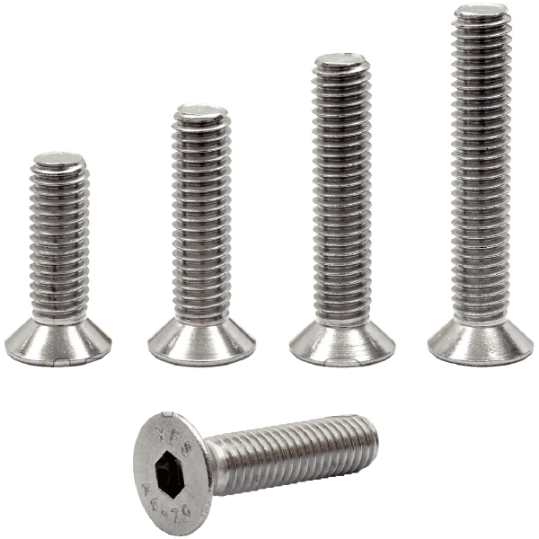 TORNILLO ALLEN CABEZA PLANA DE ACERO INOXIDABLE M5 PARA PERFIL (SERIE 20)
